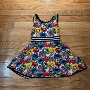 Sesame Street Cartoon Dress - Size 4T